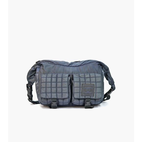 CHANEL Navy Sport Two-Pocket Body Bag A-A23965 - Picture 1 of 12